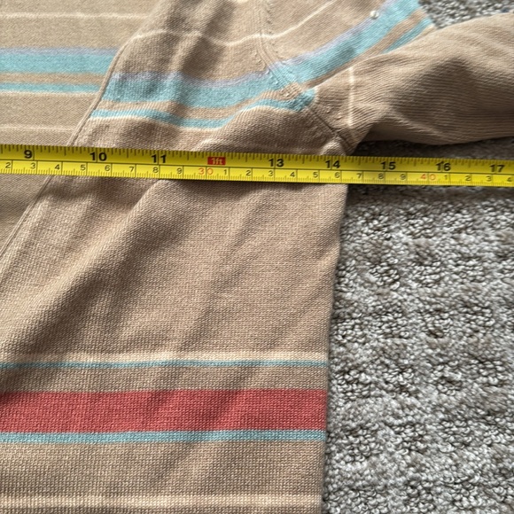 Moth Beaded Striped Cardigan Tan Button Front XS - Picture 6 of 7